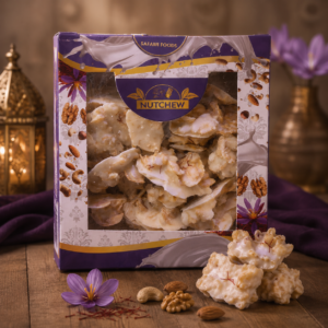 Nut Chew | Mixed Nut Clusters | Saffron Infused | Antioxidant-Rich Gourmet Snack